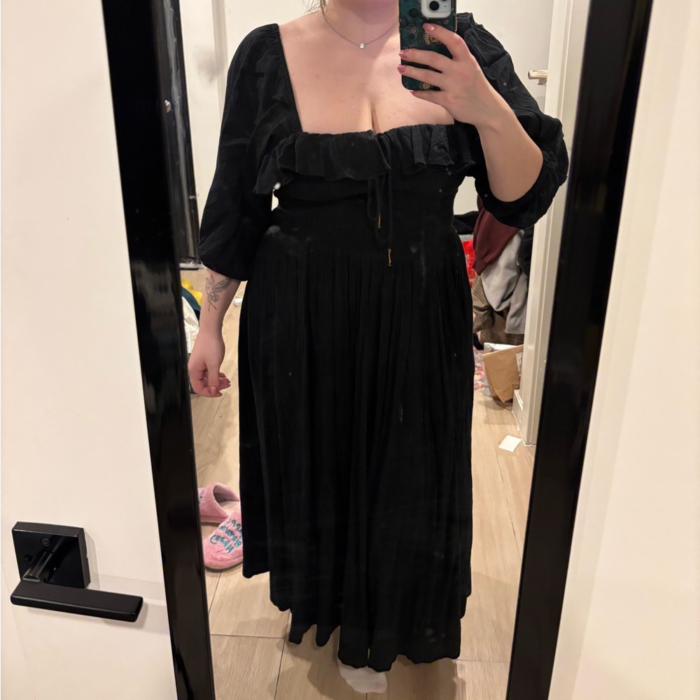 Free People Black Long Sleeve Dress